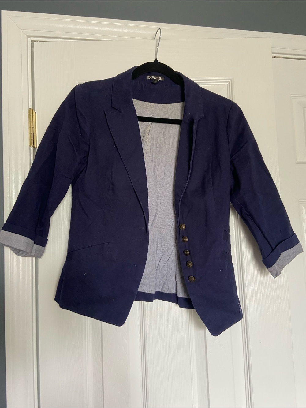Express Women's Dark Navy 100% cotton Blazer